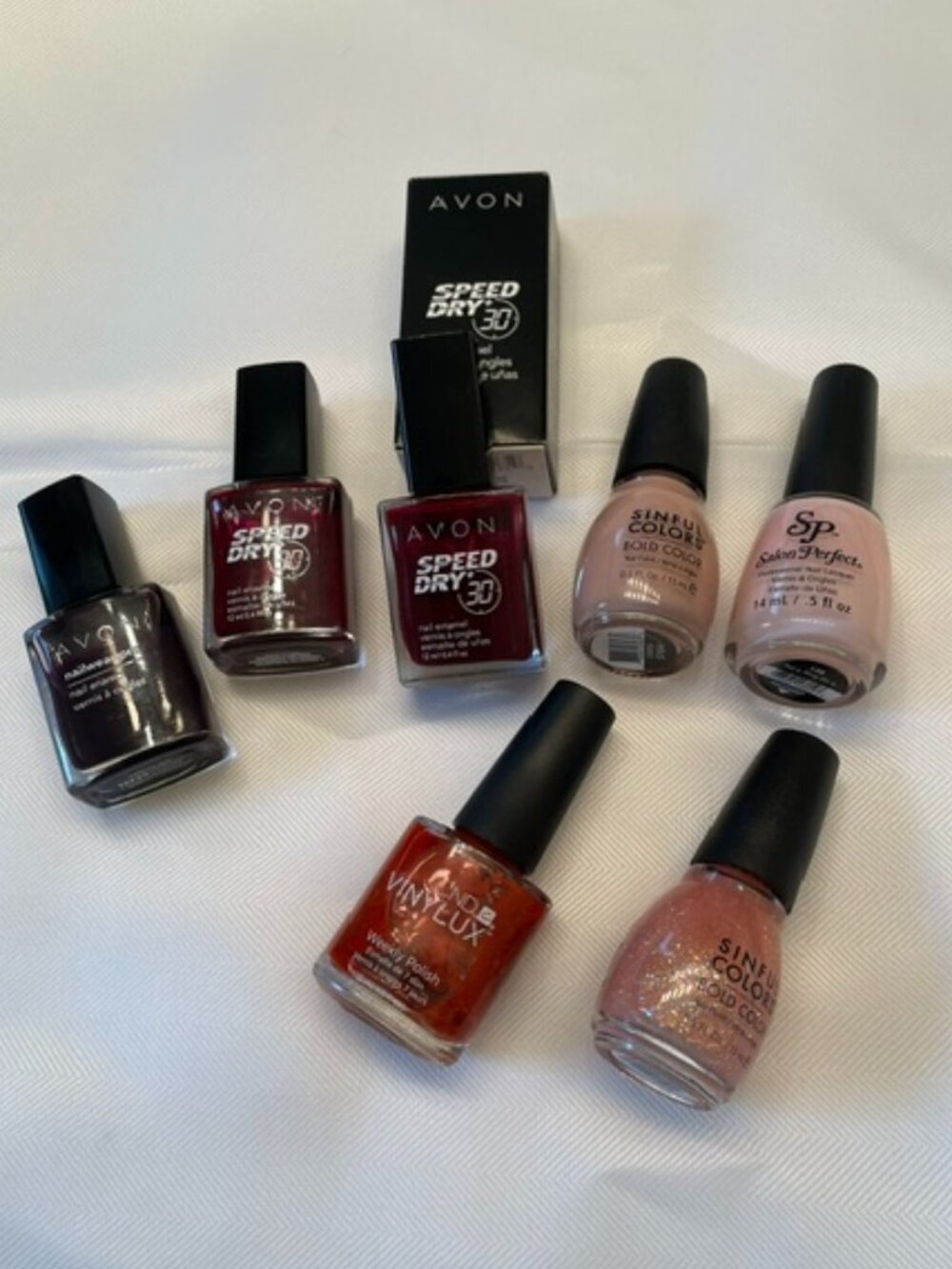 Bundle of 7 Nail Polish - Dark/Light Colours - New